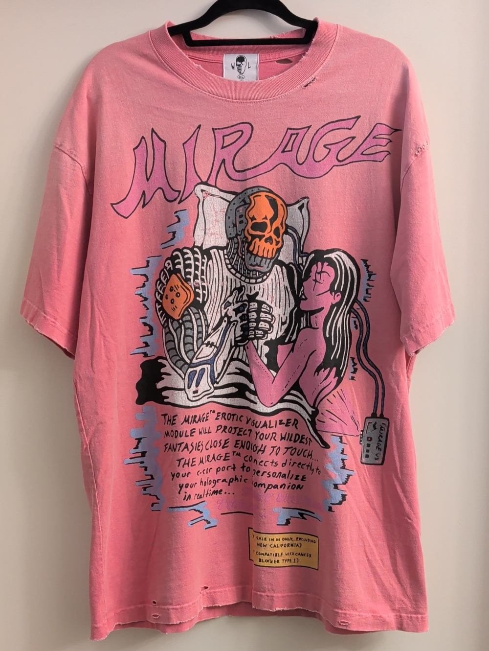 Warren Lotus Distressed Short-Sleeve Tee — Mirage Print